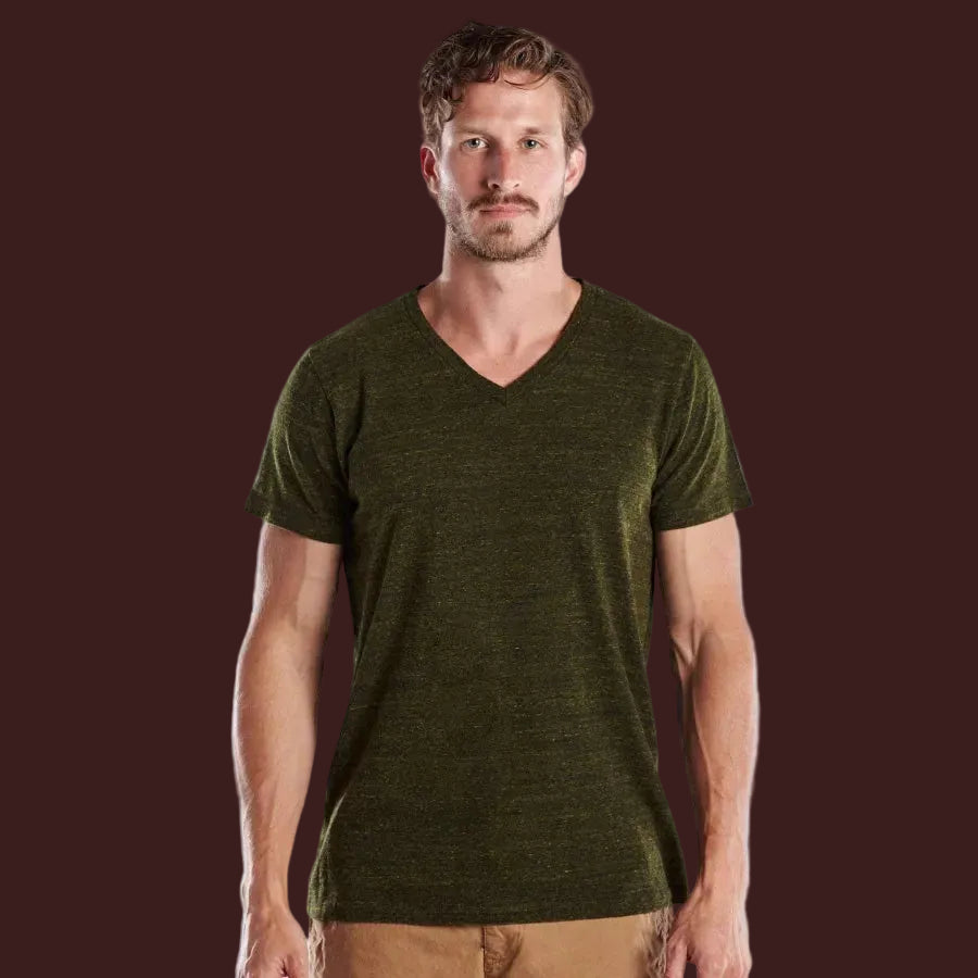 Men's Overdyed Tri-Blend Short Sleeve V-Neck Tee ~ "CEWL KutZ"