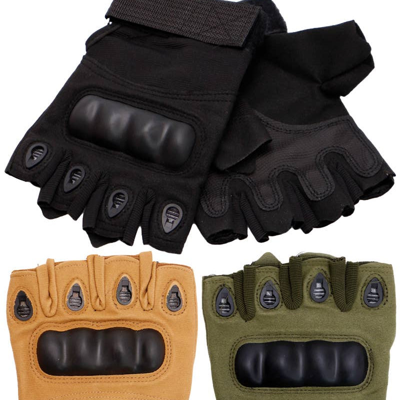 Tactical Half Finger Hard Knuckle Gloves