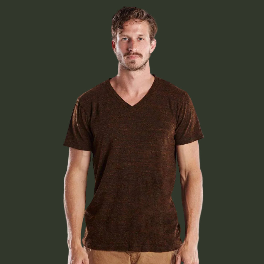Men's Overdyed Tri-Blend Short Sleeve V-Neck Tee ~ "CEWL KutZ"