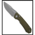 REMETTE RT-Rhino Button + Liner Lock Knife Green G-10 (3.1" Stonewash)