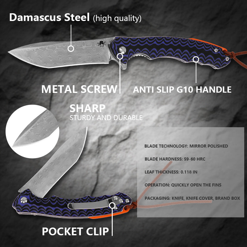 Klaken ~ Tidefall (J279): Damascus Steel & Exotic Hybrid