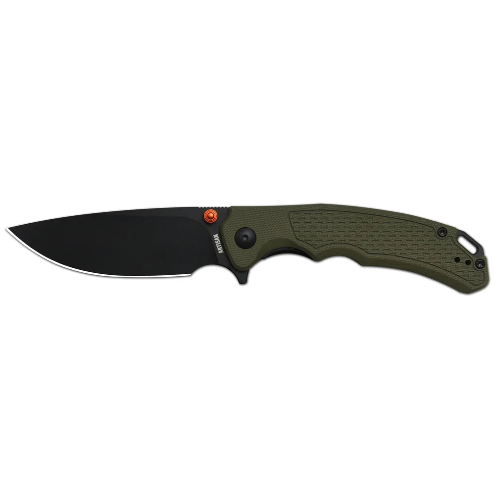 Artisan Cutlery Tradition V2 Liner Lock Knife – Green G10 & Black AR-RPM9 (1702M-BGN)