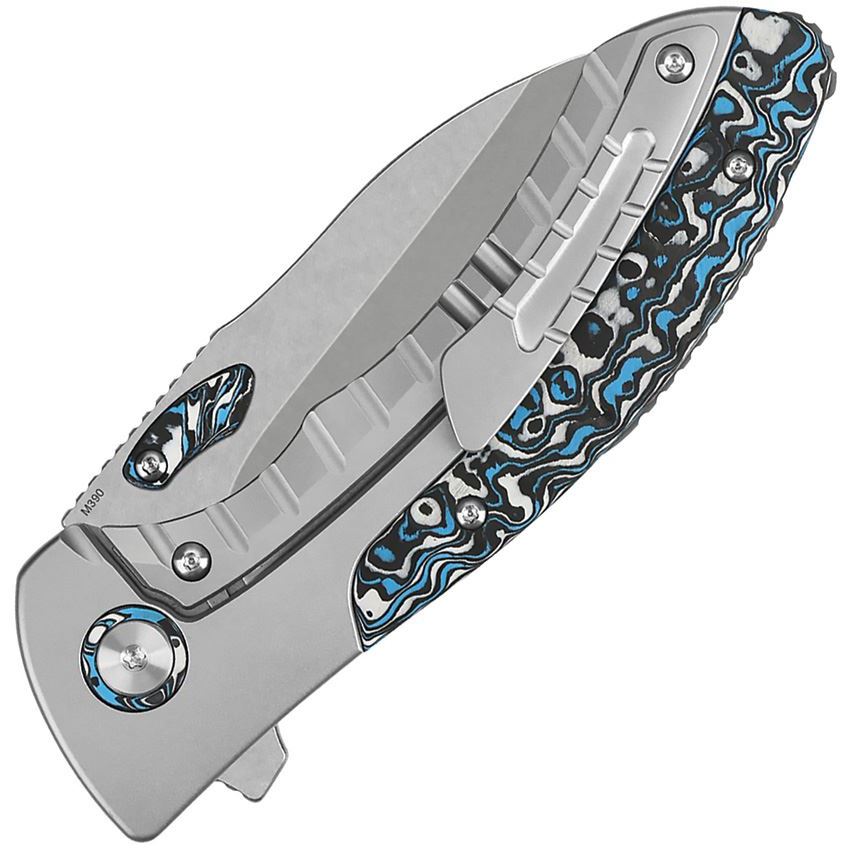 QSP Capybara Flipper: 3.06" M390 Sheepsfoot Blade & Titanium Carbon-Fiber