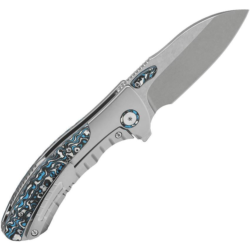 QSP Capybara Flipper: 3.06" M390 Sheepsfoot Blade & Titanium Carbon-Fiber