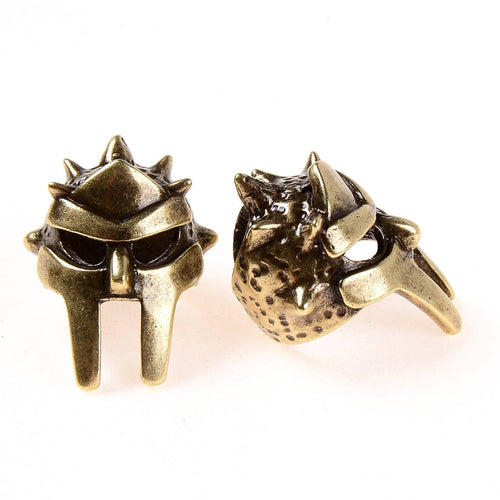Antique Warrior Viking Helmet Paracord Bead