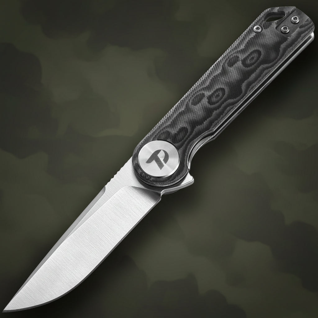 DreamTech D3897 Drop Point Folder – D2/Micarta