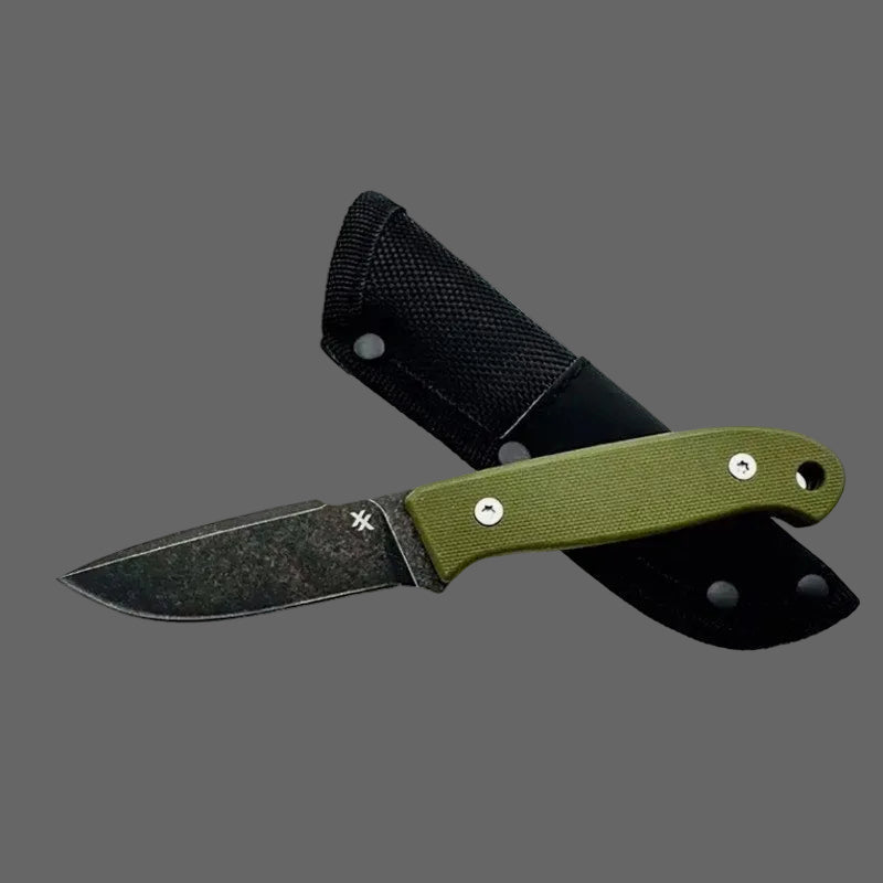 Double X Knives Bush Baby Knife 2.75" D2 Fixed Blade G10 Handle with Sheath