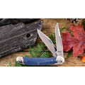 Rough Ryder Copperhead Knife 3.75" Blue Denim Micarta