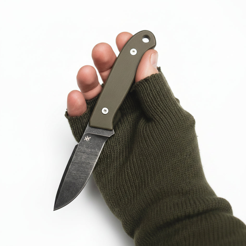 Double X Knives Bush Baby Knife 2.75" D2 Fixed Blade G10 Handle with Sheath