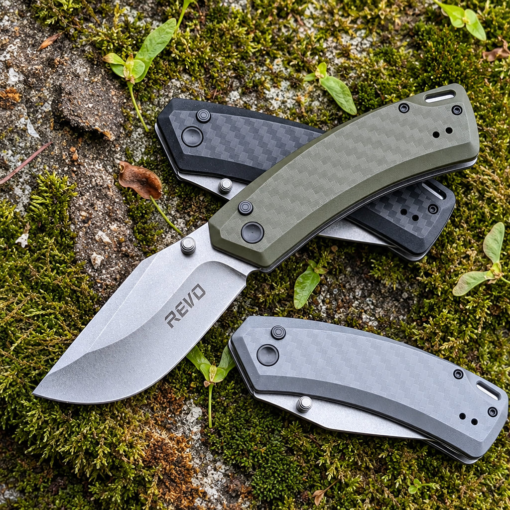 REVO Canyon Button Lock: 3.0" Wide-Belly Steel & High-Traction FRN