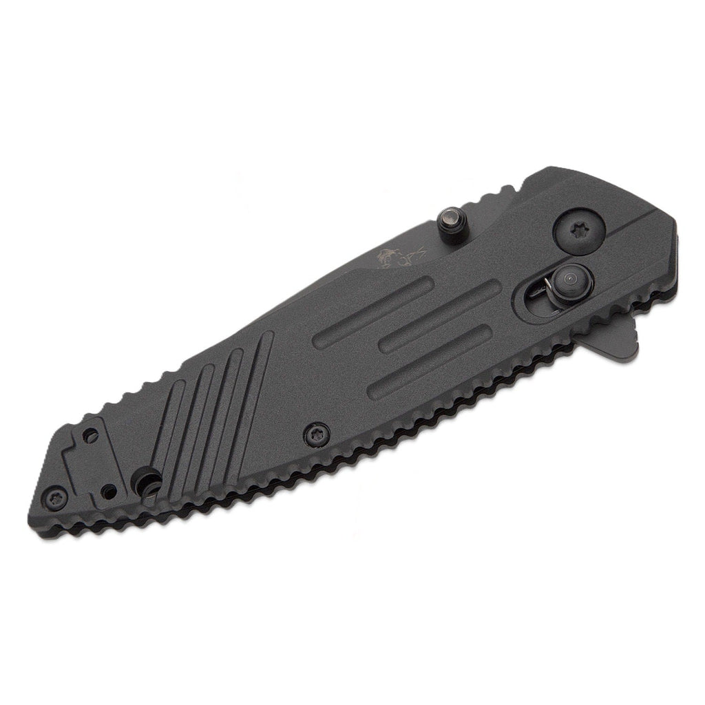 Bear & Son Bear OPS Rancor IX Slide Lock Flipper Knife 2.83" D2 Black Serrated