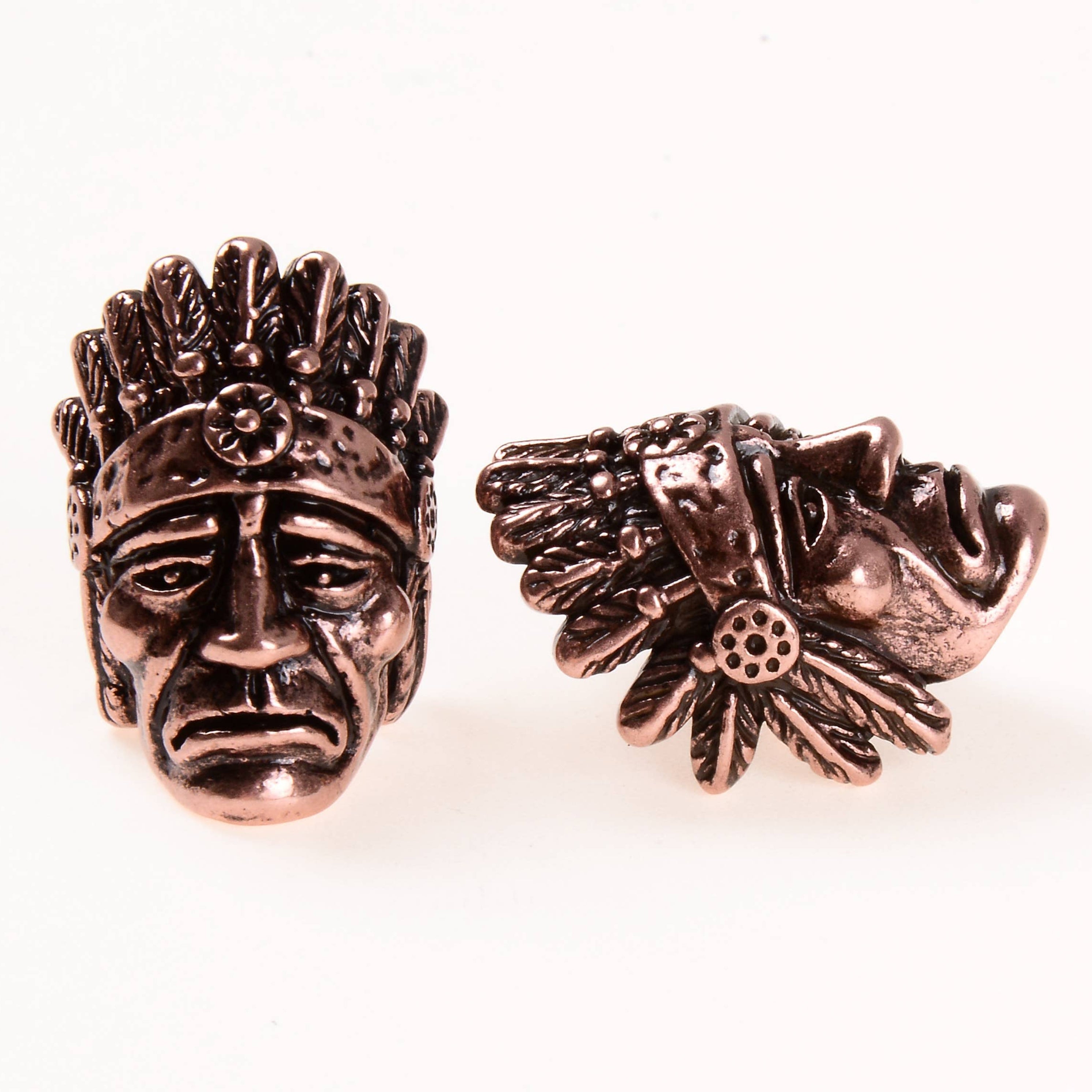 Native American Indian Head Paracord Beads