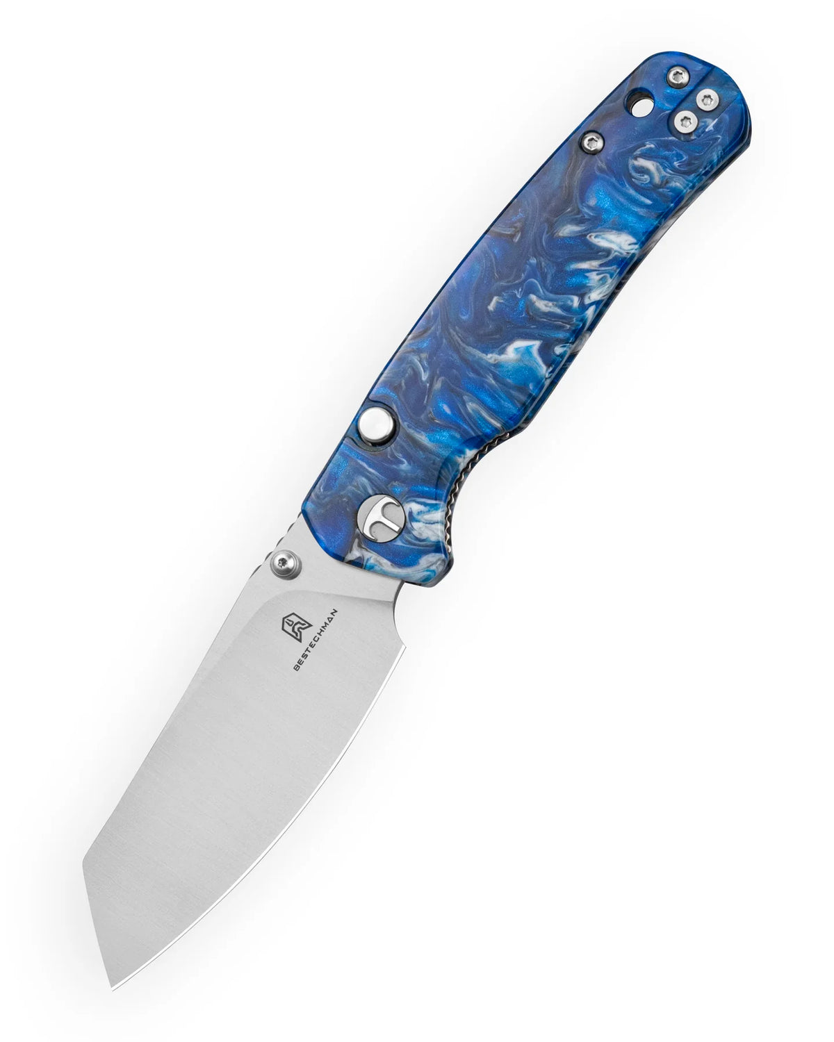Bestechman Cicada's Wing ~ Button-Actuated Liner Lock Series: 3.15" High-Cobalt Steel