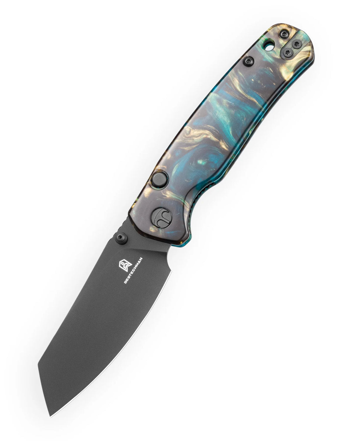 Bestechman Cicada's Wing ~ Button-Actuated Liner Lock Series: 3.15" High-Cobalt Steel