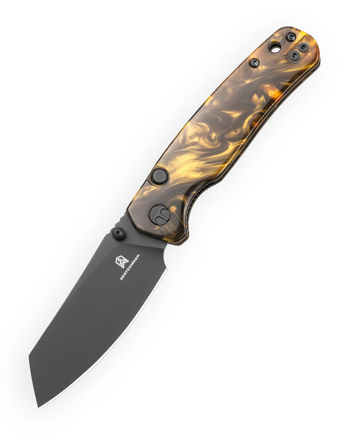 Bestechman Cicada's Wing ~ Button-Actuated Liner Lock Series: 3.15" High-Cobalt Steel