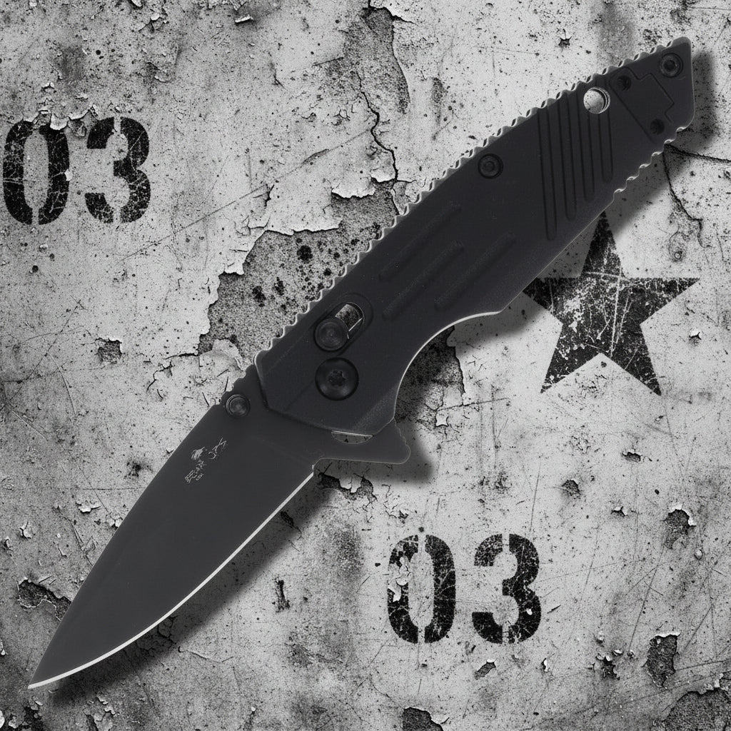 Bear & Son Bear OPS Rancor IX Slide Lock ~ 2.83" D2 Black Serrated