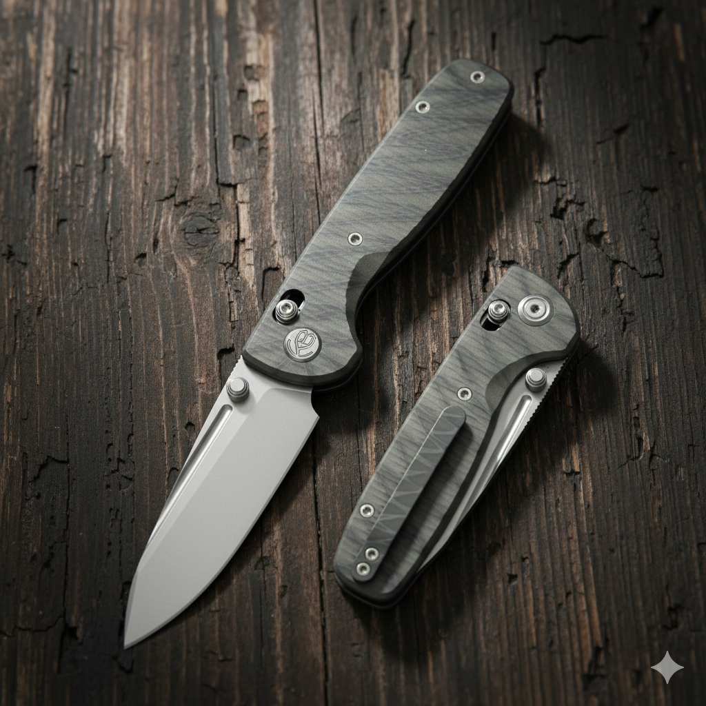 KB Knives ~ Bluff Crossbar Folding Knife Flame Titanium ~ 3.19" M390 ~ KB383