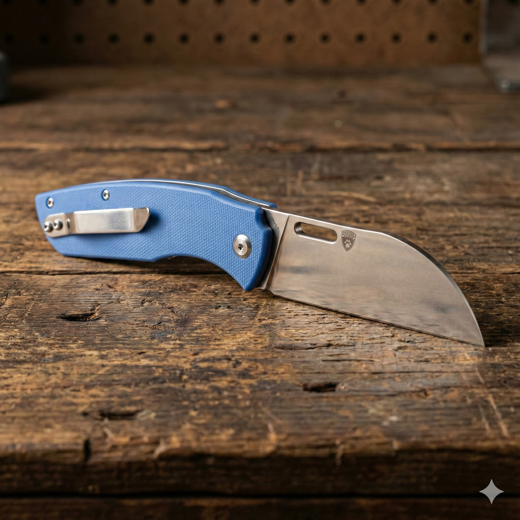 Kansept ~ Convict Linerlock Knife ~ Blue G10 Handles ~ T1023A3