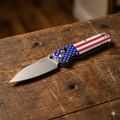 Kershaw Bel Air ~ Aluminum US Flag ~ Magnacut Folding Knife ~ 6105 USA
