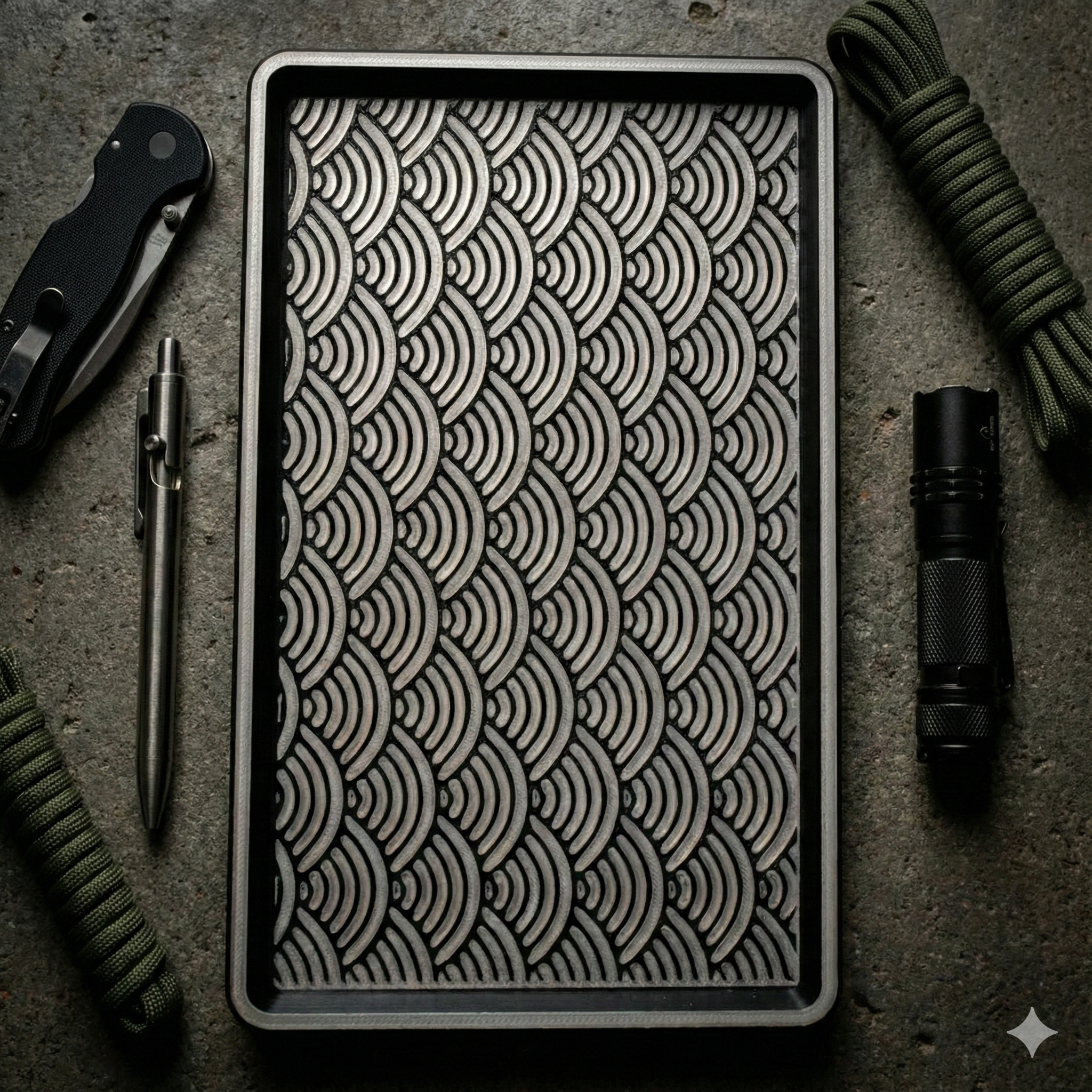 The "Land Nav" Topo EDC Dump Tray (7" x 4.5")