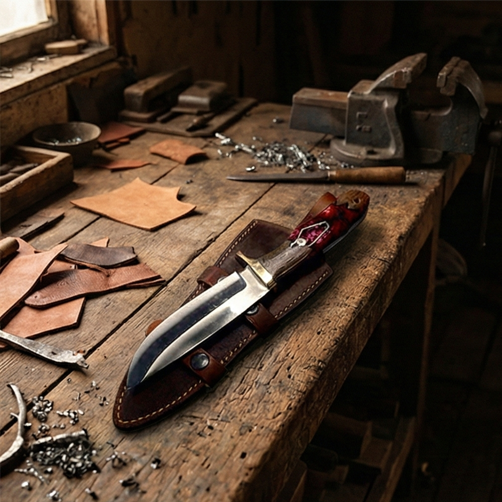 CFK™ ~ Custom Forged Knives ~ Handmade 10" Hunting Skinner