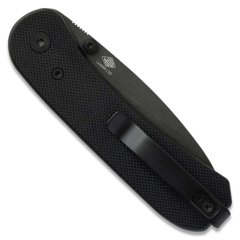 Knafs Lander 1 Folder – Stonewash D2 & Fast-Swap Black G10 (KNAFS-00066)