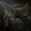 Knafs Lander 1 Folder – Stonewash D2 & Fast-Swap Black G10 (KNAFS-00066)