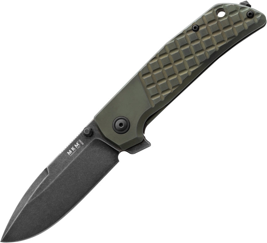 MKM Maximo Framelock: Jesper Voxnaes M390 & Green Stonewash Titanium