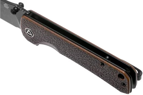 QSP Hawk Linerlock: 14C28N Black Stonewash & Antique Copper