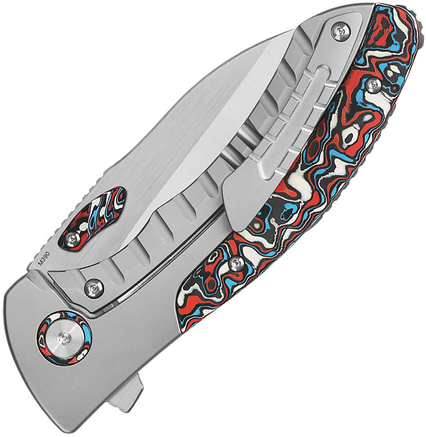 QSP Capybara Flipper: 3.06" M390 Sheepsfoot Blade & Titanium Carbon-Fiber