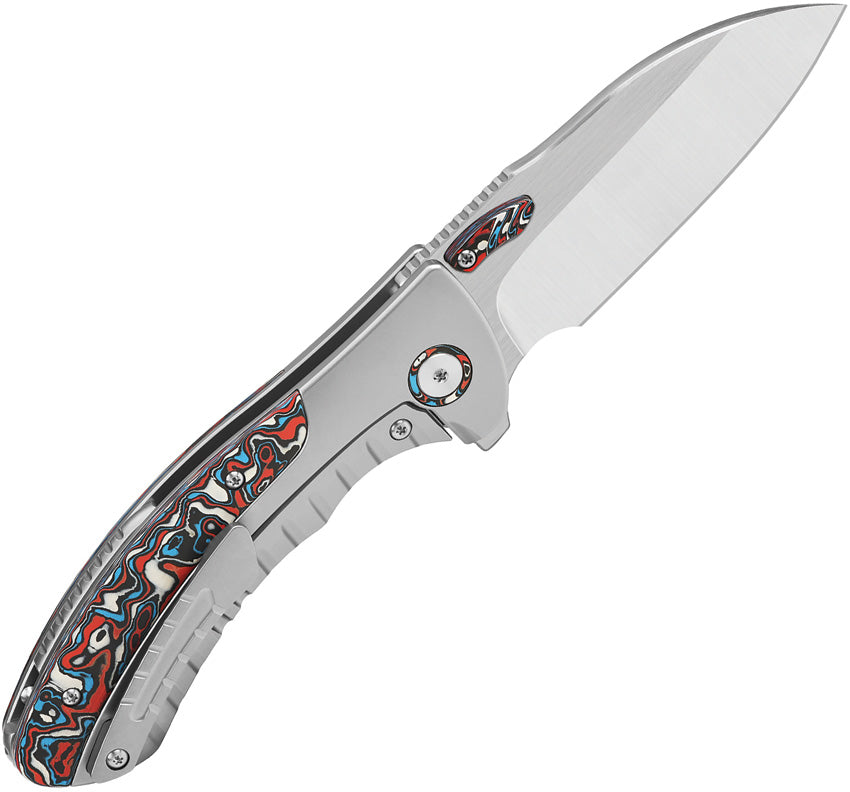 QSP Capybara Flipper: 3.06" M390 Sheepsfoot Blade & Titanium Carbon-Fiber