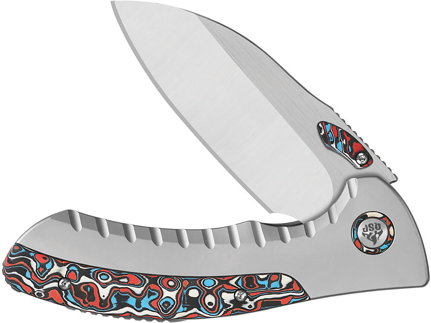 QSP Capybara Flipper: 3.06" M390 Sheepsfoot Blade & Titanium Carbon-Fiber