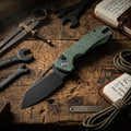 Remette RT-Camel Series: 2.75" 14C28N Wharncliffe & Multi-Deploy Armor Across G-10 and Micarta