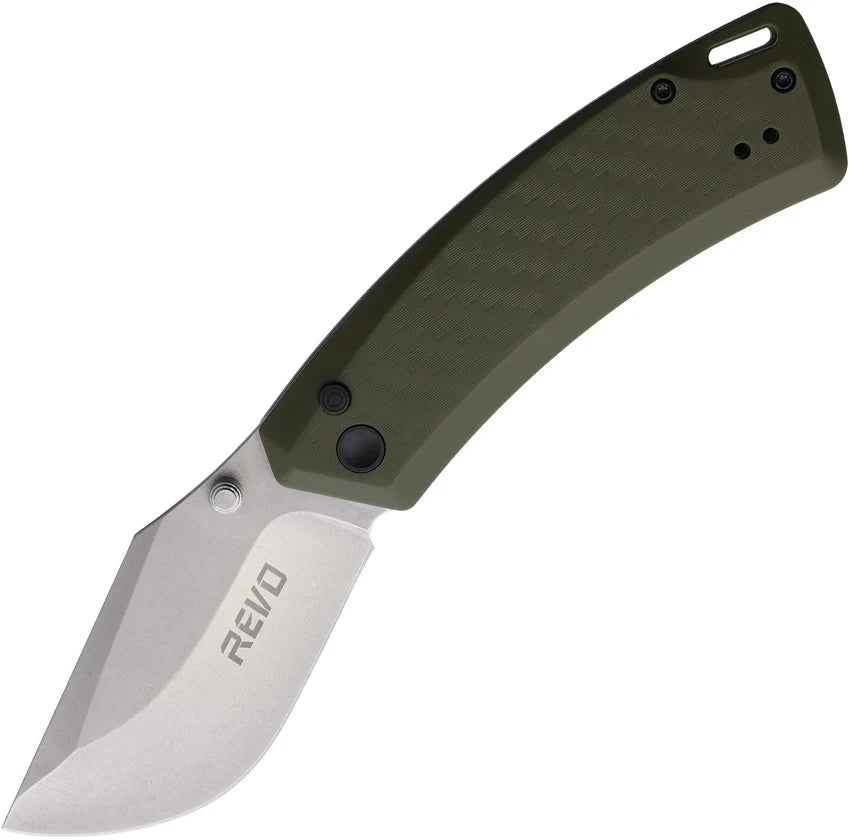 REVO Canyon Button Lock: 3.0" Wide-Belly Steel & High-Traction FRN