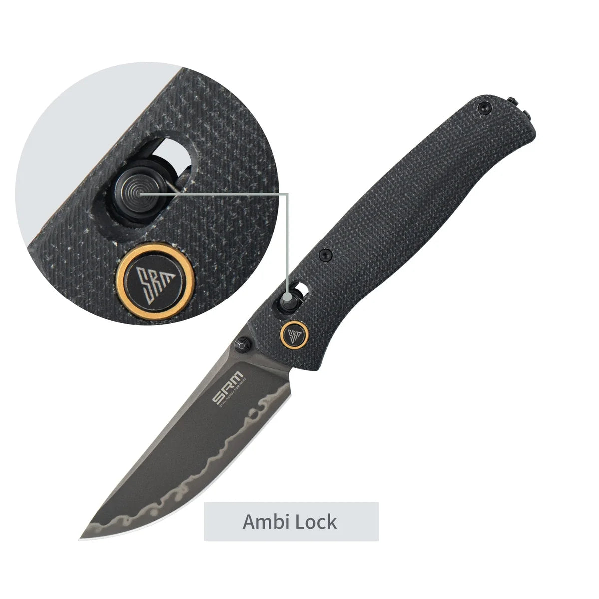 SRM ~ Medal ~ Ambi-Lock – Laminated 140Cr Steel & Micarta Armor