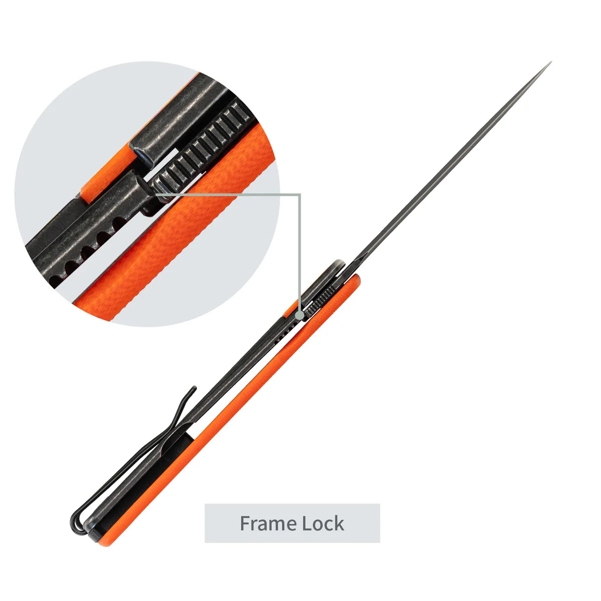 The SRM Palfrey Frame Lock – Black Stonewash 14C28N Steel & G10 / Stainless Steel Hybrid (135L-GJ)