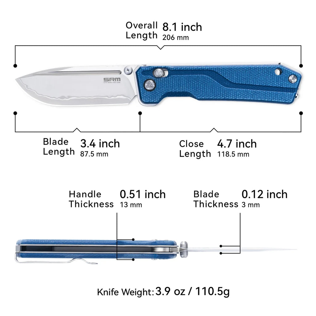 SRM ~ Rubik ~ 140cr Stainless/Micarta or Aluminum