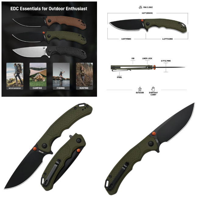 Artisan Cutlery Tradition V2 Liner Lock Knife – Green G10 & Black AR-RPM9 (1702M-BGN)
