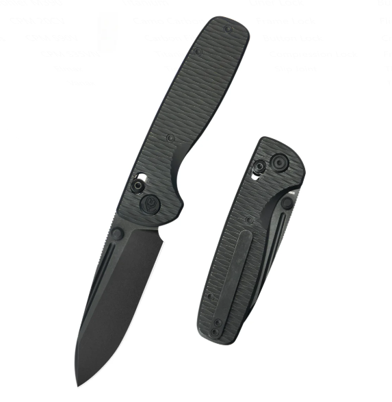 KB Knives ~ Bluff Crossbar Folding Knife Flame Titanium ~ 3.19" M390 ~ KB383