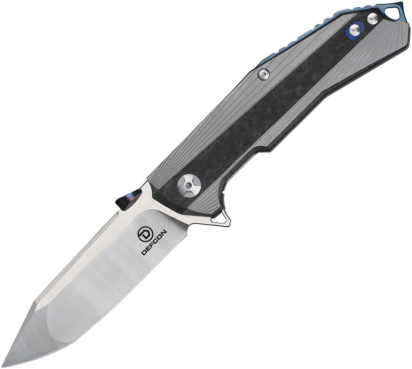 Defcon Atlas Framelock: CPM-S35VN Modified Tanto & Gray Titanium