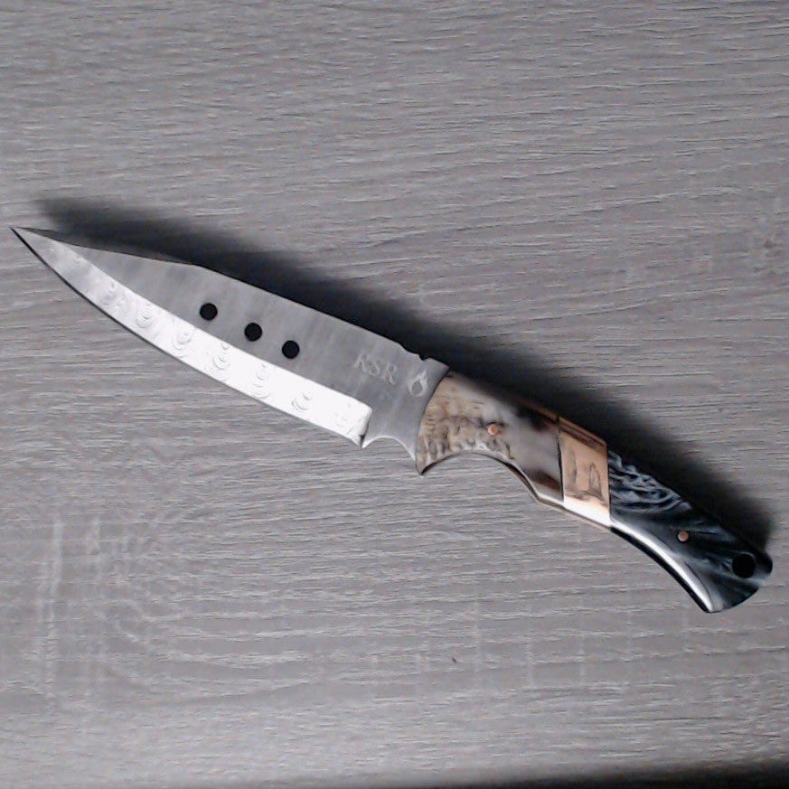 RSR Knives ~ Hand-forged Damascus ~ Ram Horn/Bone/Resin Options