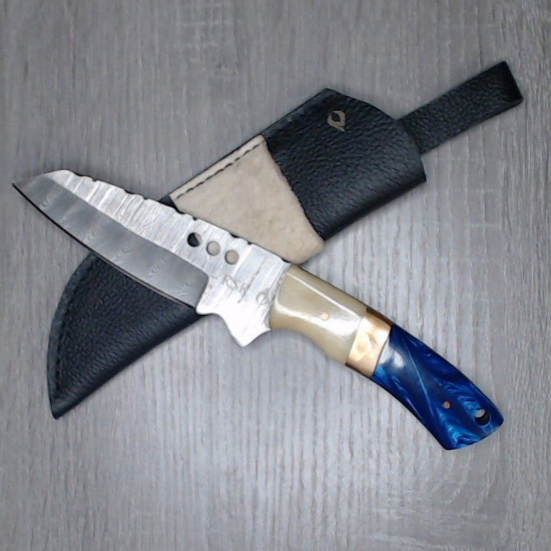 RSR Knives ~ Hand-forged Damascus ~ Ram Horn/Bone/Resin Options