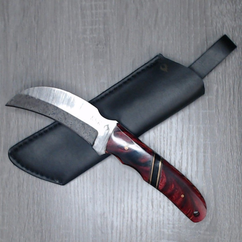 RSR Knives ~ Hand-forged Damascus ~ Ram Horn/Bone/Resin Options