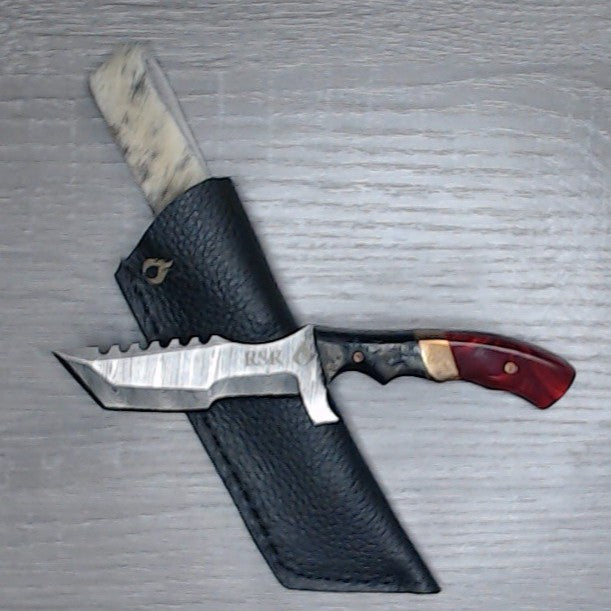 RSR Knives ~ Hand-forged Damascus ~ Ram Horn/Bone/Resin Options