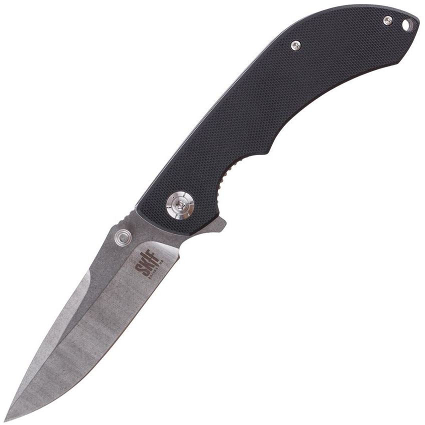 SKIF Knives ~ Spyke Linerlock Black G10 ~ Folding 8Cr13MoV Pocket Knife ~ IS011B