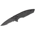 Bear & Son Bear OPS Rancor IX Slide Lock Flipper Knife 2.83" D2 Black Serrated