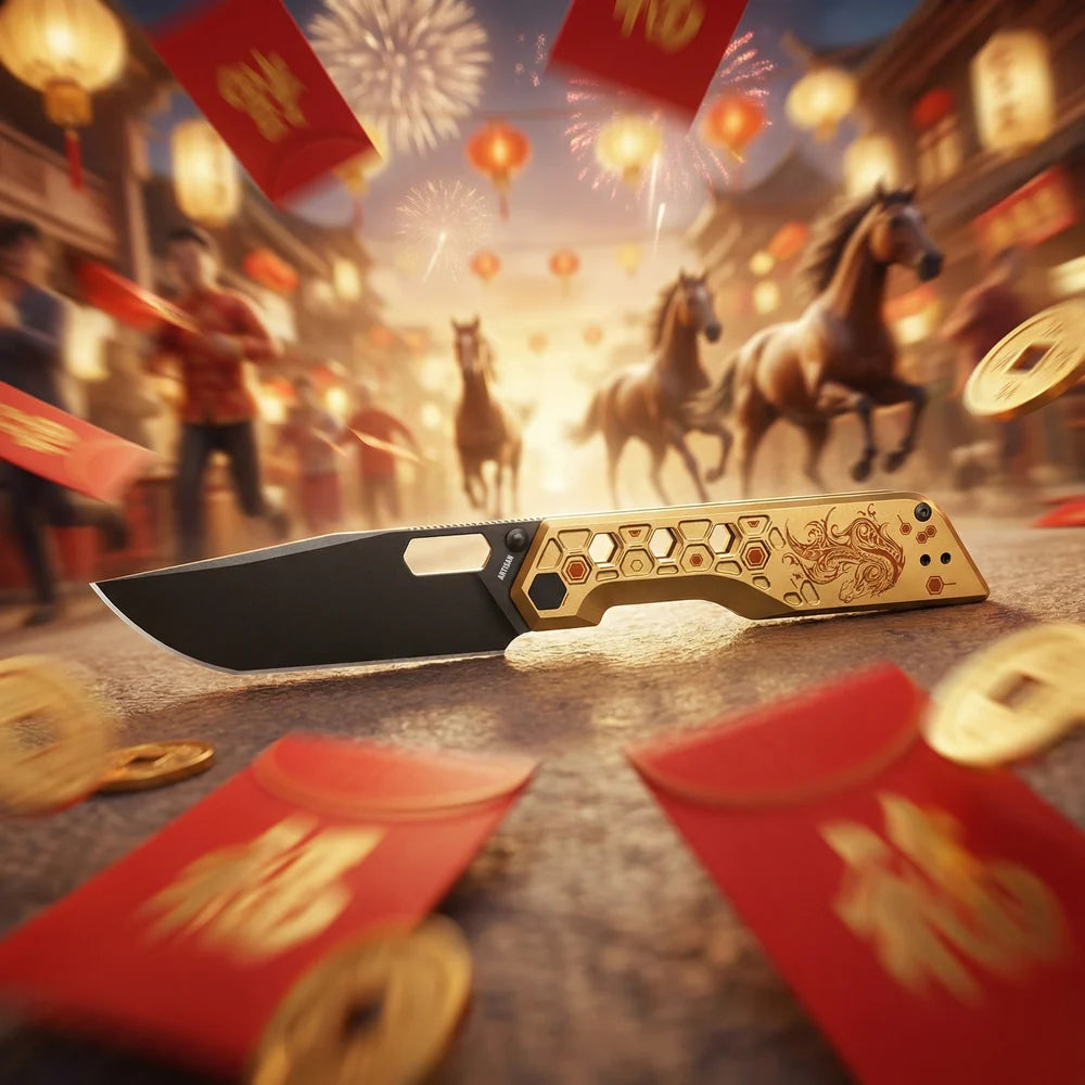 Artisan Cutlery Beest Front Flipper – Gold Aluminum & Black AR-SFII (1878P-GL)