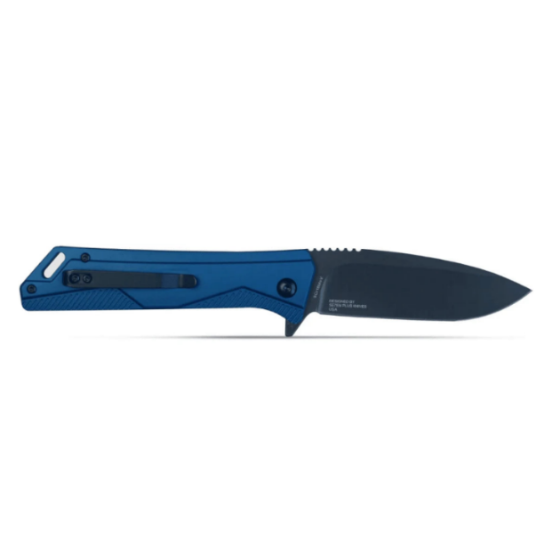 Se7en Plus Palma: 3.54" 9Cr18MoV Drop Point & Aluminum Button-Lock