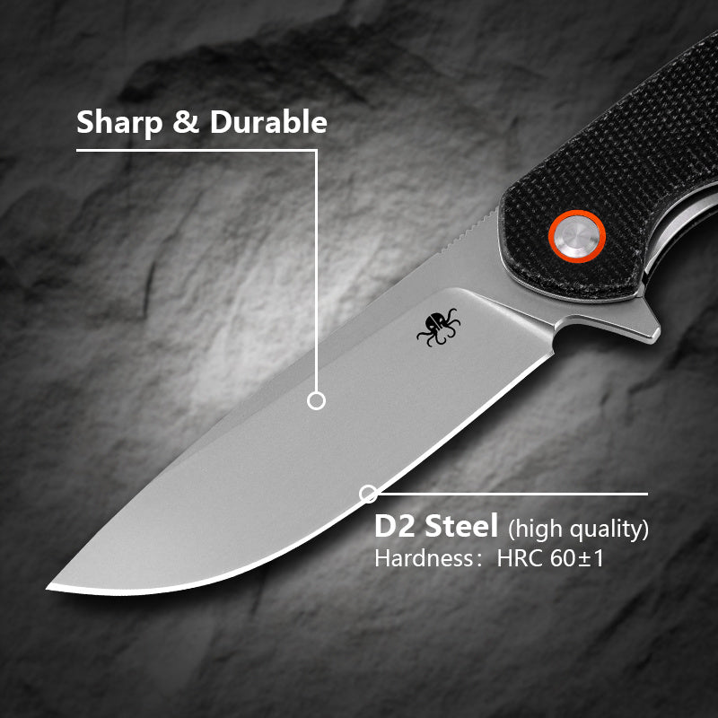 Klaken ~ Varek (J326): 3.35" D2 Steel & Micarta
