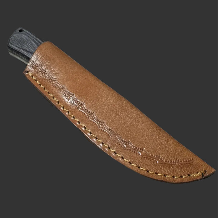 Handmade Damascus Steel Fixed Blade with Sheath